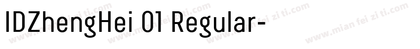 IDZhengHei 01 Regular字体转换